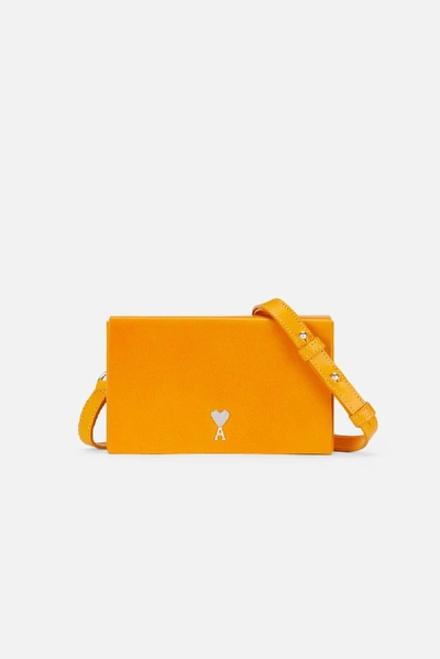 Shop Ami Alexandre Mattiussi Small Box Bag In Yellow