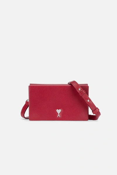 Shop Ami Alexandre Mattiussi Small Box Bag In Red