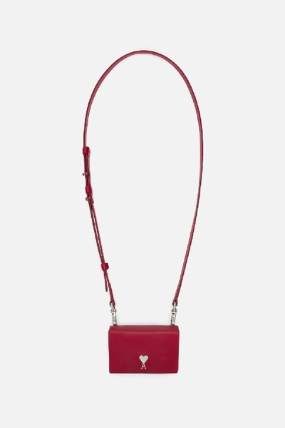 Shop Ami Alexandre Mattiussi Mini Box Bag In Red