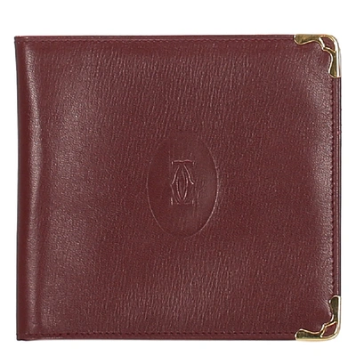 Pre-owned Cartier Card Case In Red