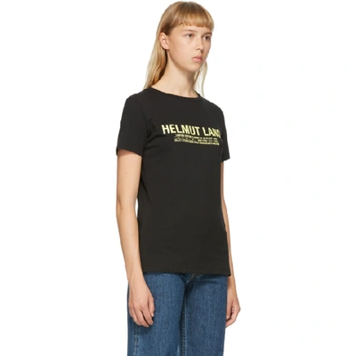 Shop Helmut Lang Black Logo T-shirt In Blk/electri