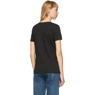 Shop Helmut Lang Black Logo T-shirt In Blk/electri