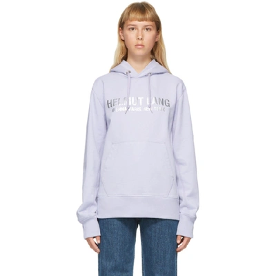 Shop Helmut Lang Blue Standard Hoodie In Cosmic Sky