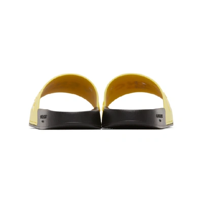 Shop Givenchy Yellow Logo Slides In 740 Yellow
