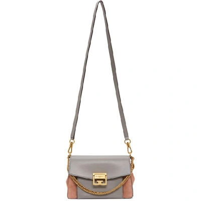 Shop Givenchy Grey And Pink Small Gv3 Bag In 094 Gry/pik