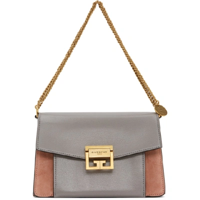 Shop Givenchy Grey And Pink Small Gv3 Bag In 094 Gry/pik