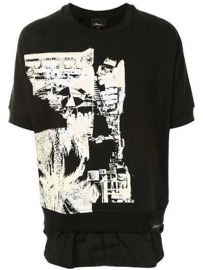 Shop 3.1 Phillip Lim / フィリップ リム Postcard Print Shirttail Sweatshirt In Black