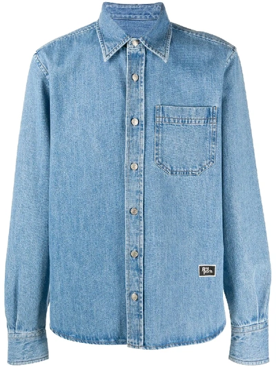 Shop Ami Alexandre Mattiussi Classic Denim Shirt In Blue