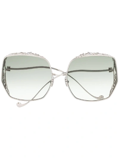 Shop Anna-karin Karlsson Nouveau Romantica Sunglasses In Silver