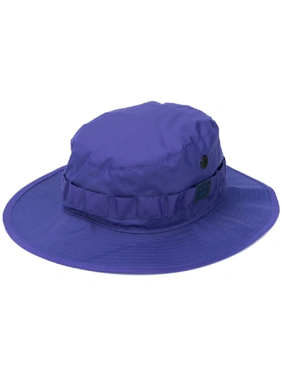Shop Acne Studios Logo Plaque Bucket Hat In Blue