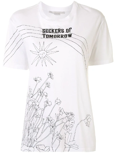 Shop Stella Mccartney Seekers Of Tomorrow Print T-shirt In White