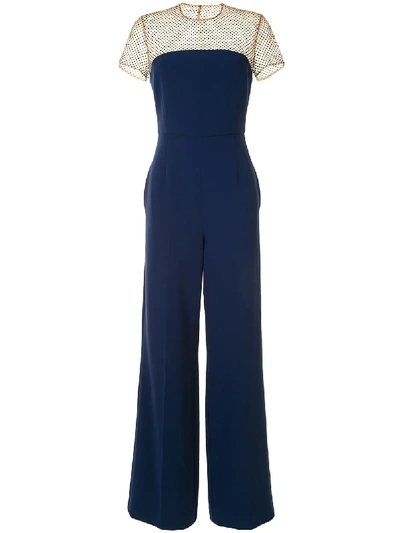 Shop Stella Mccartney Alysha Crystal-embellished Jumpsuit In Blue