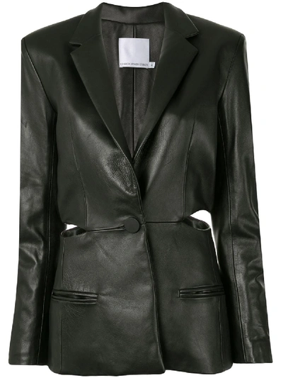 Shop Christopher Esber Cut-out Tie-back Blazer In Black