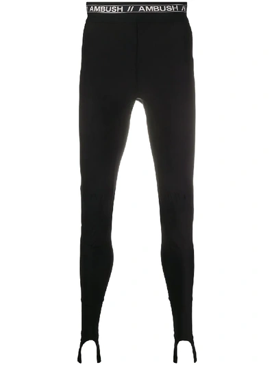 Shop Ambush Logo-waistband Leggins In Black