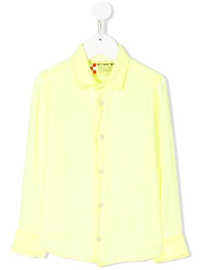 Shop Mc2 Saint Barth Agnes 94 Long-sleeved Shirt In Yellow