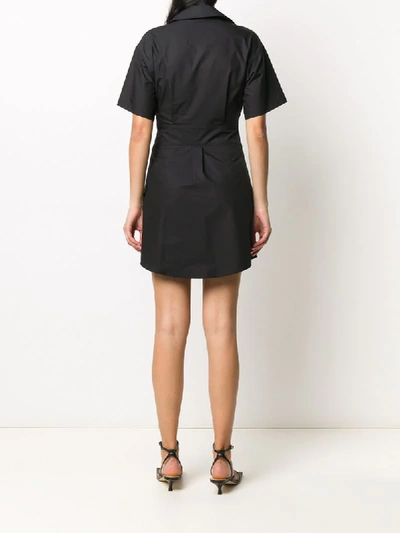 Shop Alexander Wang T Twist-detail Shirt Dress In Black