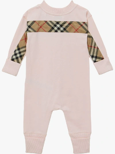 Shop Burberry Check Trim Organic Cotton Three-piece Baby Gift Set In Pink