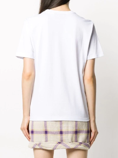 Shop Chiara Ferragni Glitter Rainbow Logo T-shirt In White