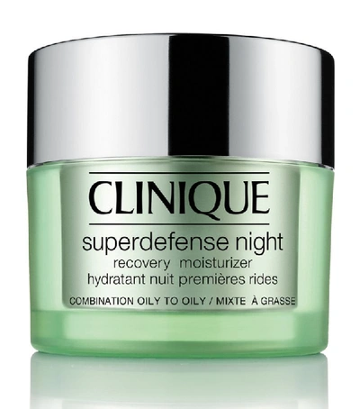 Shop Clinique Superdefense Night Recovery Moisturizer For Very Dry/dry Combination Skin (50ml) In Multi