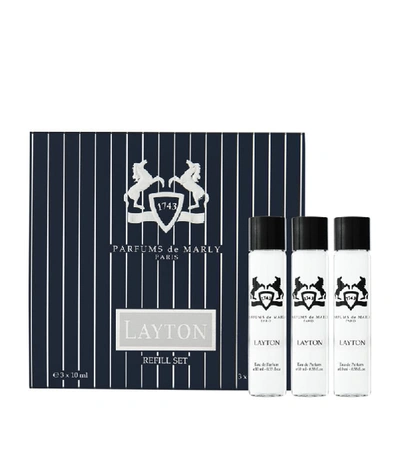 Shop Parfums De Marly Layton Refill Travel Set In White