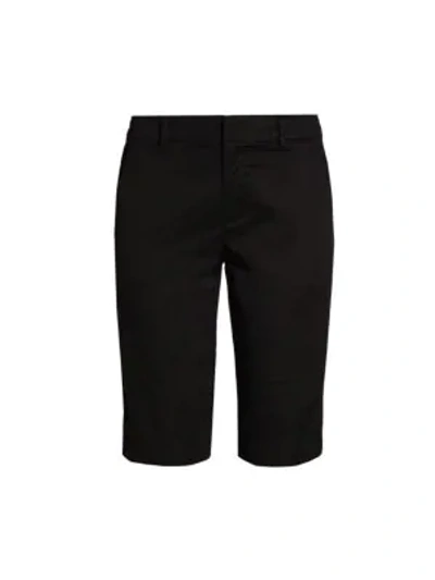 Shop Vince Women's Side Buckle Cargo Bermuda Shorts In Black
