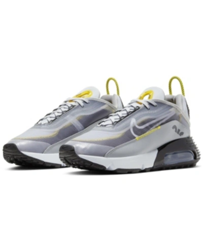 Shop Nike Men's Air Max 2090 Casual Sneakers From Finish Line In Wolf Gray, White