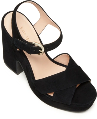 Shop Kate Spade Grace Platform Sandals In Black