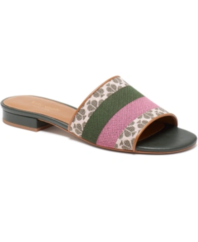 Shop Kate Spade Boardwalk Flat Sandals In Light Pink/hibiscus Tea