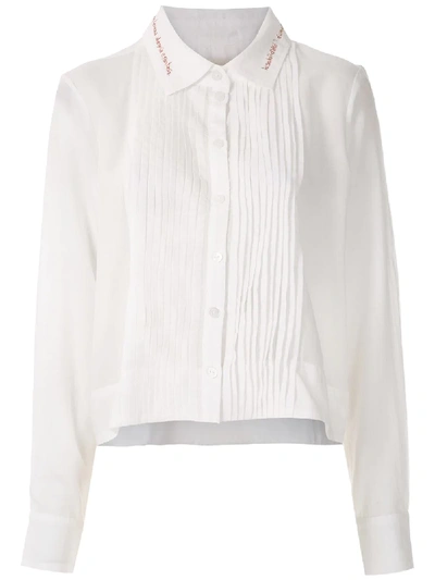 Shop Le Soleil D'ete Lilian Embroidered Shirt In White