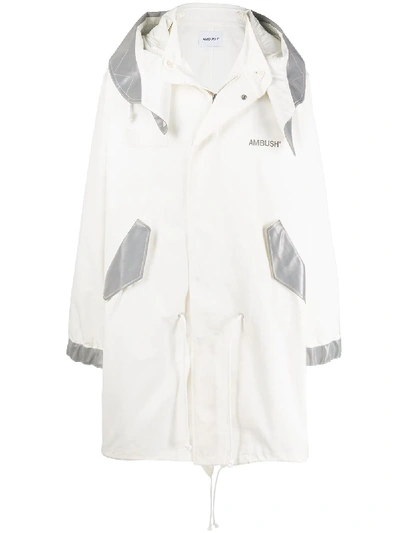 Shop Ambush Mod Style Parka Coat In White