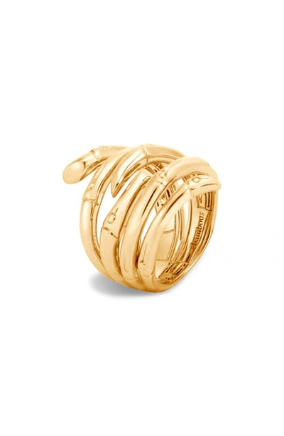 Shop John Hardy Bamboo 18k Gold Ring In Yellow Gold
