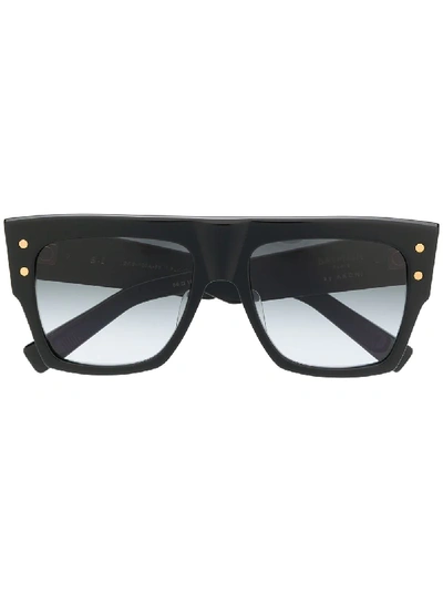Shop Balmain Eyewear X Akoni Gradient Tinted Sunglasses In Black