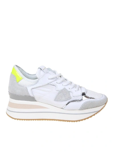 Shop Philippe Model Triomphe Platform Sneakers In White