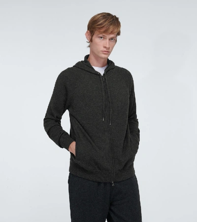 Shop Derek Rose Finley Cashmere Hooded Sweater In Grey