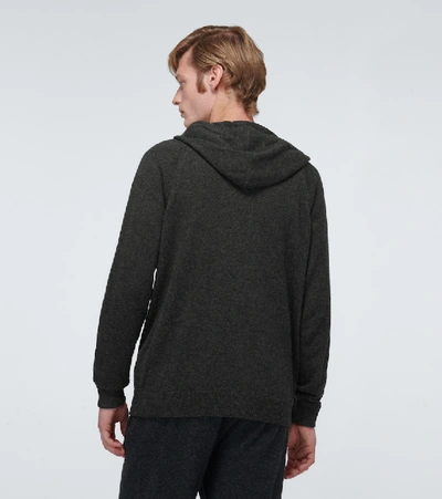 Shop Derek Rose Finley Cashmere Hooded Sweater In Grey