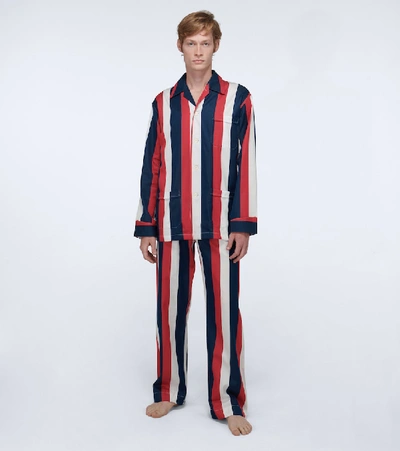 Shop Derek Rose Elite 51 Pajama Set In Blue