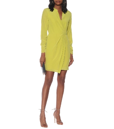 Shop Dorothee Schumacher Fluid Volumes Silk Minidress In Yellow