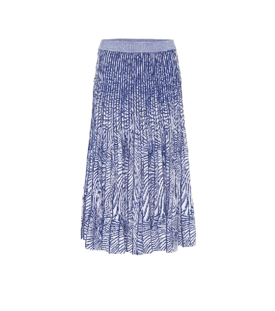 Shop Baum Und Pferdgarten Cyrilla Knit Midi Skirt In Blue