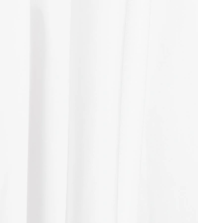 Shop Jil Sander Pleated Cotton-poplin Midi Skirt In White