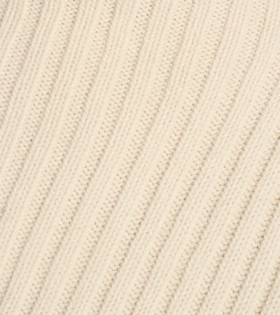 Shop Jil Sander Oversized Ribbed-knit Wool Sweater In White