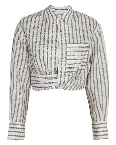 Shop Significant Other Orla Striped Crop Top In White/black