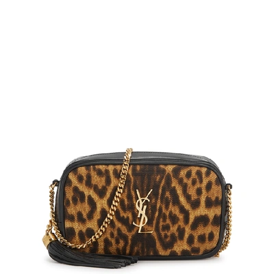 Shop Saint Laurent Lou Mini Leopard-print Cross-body Bag