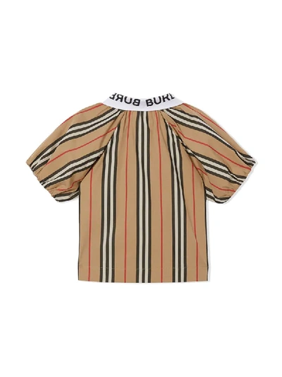 Shop Burberry Vintage Stripe Shirt In Neutrals