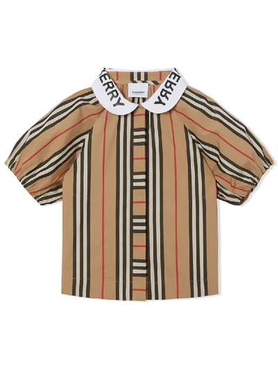 Shop Burberry Vintage Stripe Shirt In Neutrals