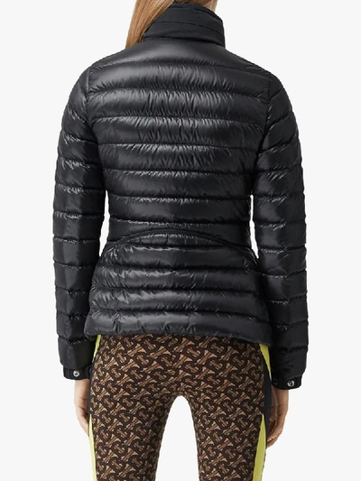 Shop Burberry Packaway Hood Puffer Jacket In Black