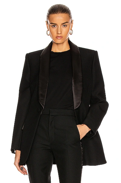 Shop Wardrobe.nyc Tuxedo Blazer In Black