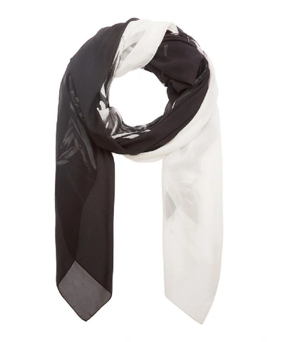 Shop Eskandar Large Silk Scarf In Black