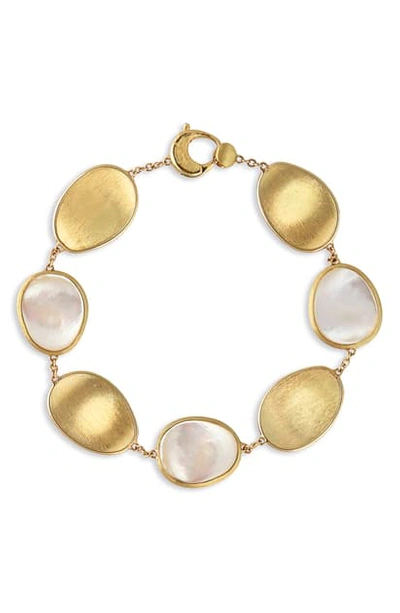Shop Marco Bicego Lunaria Mother-of-pearl Bracelet In Yellow Gold