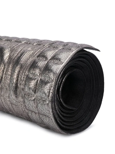 Shop No Ka'oi Space Metallic-effect Yoga Mat In Silver