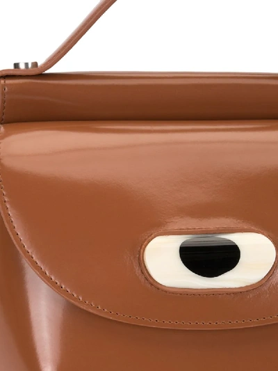 Shop Marni Cyclops Shoulder Bag In Brown